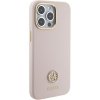 Guess GUHCP15XM4DGPP iPhone 15 Pro Max 6.7 jasnoróżowy/pink hardcase Silicone Logo Strass 4G